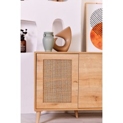 Buffet - HAZERAN - 4 portes - 180 x 81 x 41 cm - Chene