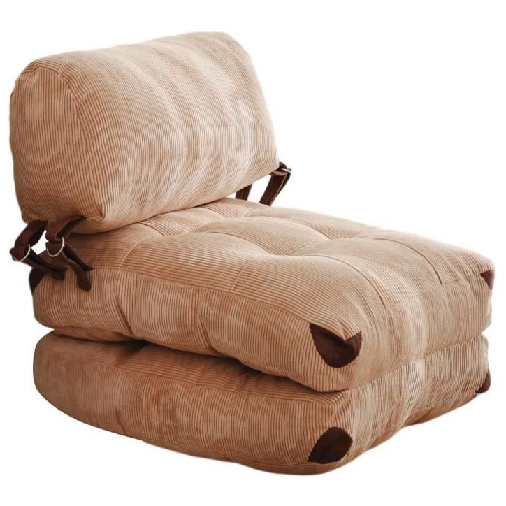 Canapé lit - 1 place - FOLD - Velours côtelé Camel - 80 x 70 x 60 cm Canapé lit - 1 place - FOLD - Velours côtelé Camel - 80 x 70 x 60 cm