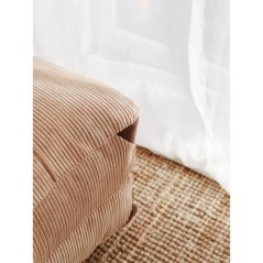Canapé lit - 1 place - FOLD - Velours côtelé Camel - 80 x 70 x 60 c