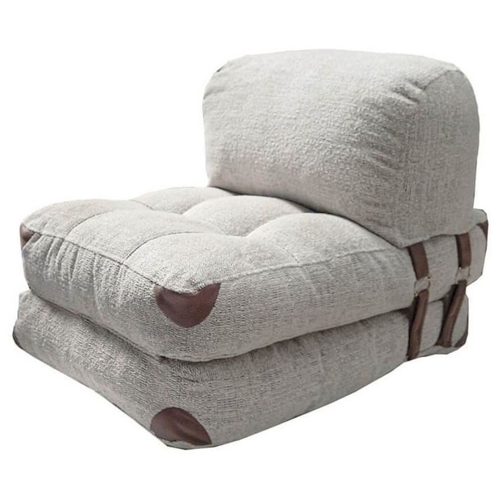 Canapé lit - 1 place - FOLD - Teddy Gris - 80 x 70 x 60 cm Canapé lit - 1 place - FOLD - Teddy Gris - 80 x 70 x 60 cm