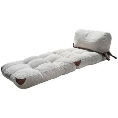 Canapé lit - 1 place - FOLD - Teddy Gris - 80 x 70 x 60 cm