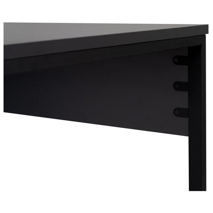 Bureau d'étude moderne avec pieds en métal - TWIN - Anthracite / Noir - 240 x 74 x 60 cm