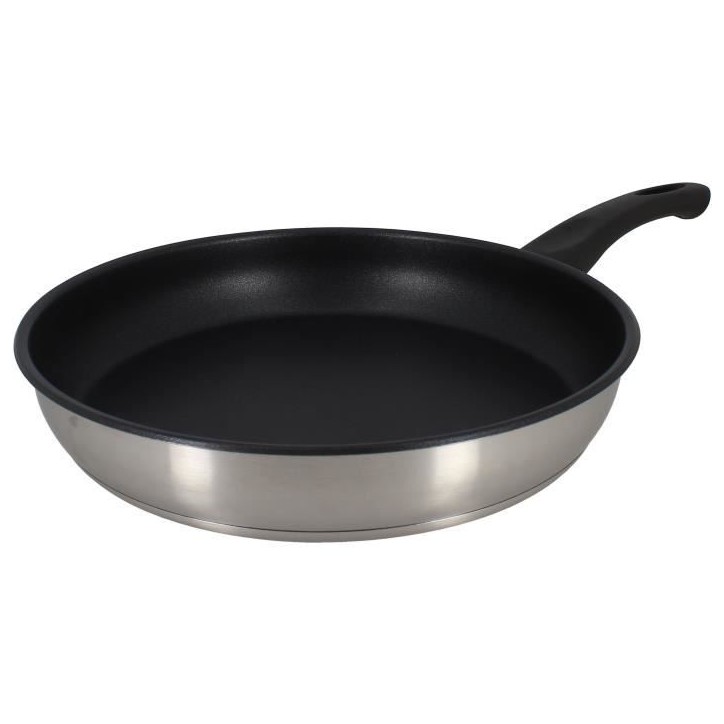 Poele - MENASTYL - 6020246 - En acier inoxydable - 24 cm - Tous feux dont induction