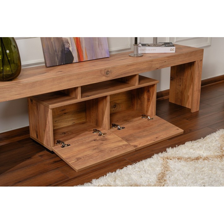 Meuble TV - ENCLAVE - Pin atlantique - 180 x 50 x 31 cm Meuble TV - ENCLAVE - Pin atlantique - 180 x 50 x 31 cm