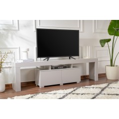 Meuble TV - ENCLAVE - Gris - 180 x 50 x 31 cm