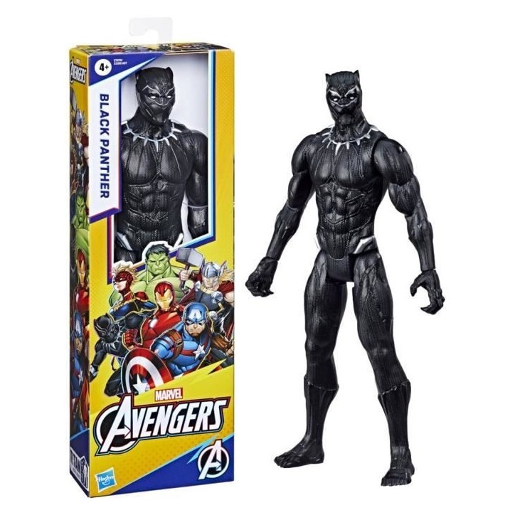 Figurine Black Panther 30 cm, jouet Avengers Titan Hero Series pour enfants a partir de 4 ans, Marvel Figurine Black Panther 30 cm, jouet Avengers Titan Hero Series pour enfants a partir de 4 ans, Marvel