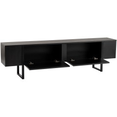 Meuble TV - SERENITY - Noir - 180 x 50 x 30 cm
