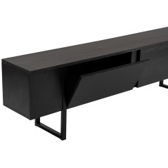 Meuble TV - SERENITY - Noir - 180 x 50 x 30 cm