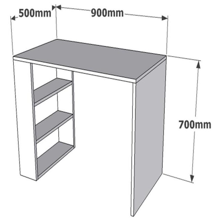 Bureau d'étude scandinave - COOL - Blanc - 90 x 70 x 50 cm Bureau d'étude scandinave - COOL - Blanc - 90 x 70 x 50 cm