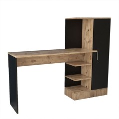 Bureau d'étude moderne - CT2 - Pin atlantique / Noir - 152,3 x 95 x 5