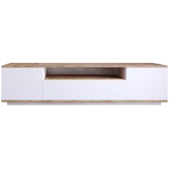 Meuble TV - FR7 - Pin atlantique / Blanc - 180 x 45 x 45 cm