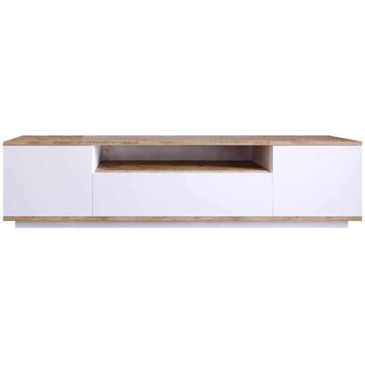 Meuble TV - FR7 - Pin atlantique / Blanc - 180 x 45 x 45 cm