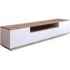 Meuble TV - FR7 - Pin atlantique / Blanc - 180 x 45 x 45 cm