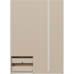 Armoire de chambre - Sable et Chene - 3 portes battantes - L144,4 x P5