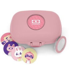 Boîte a Goûter - MONBENTO - Snack box hermétique - MB Gram Rose Blu
