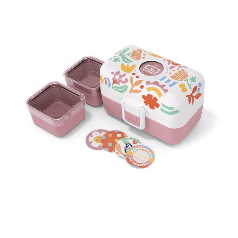 Lunch Box Enfant - MONBENTO - 3 Compartiments - Sans BPA - MB Tresor P
