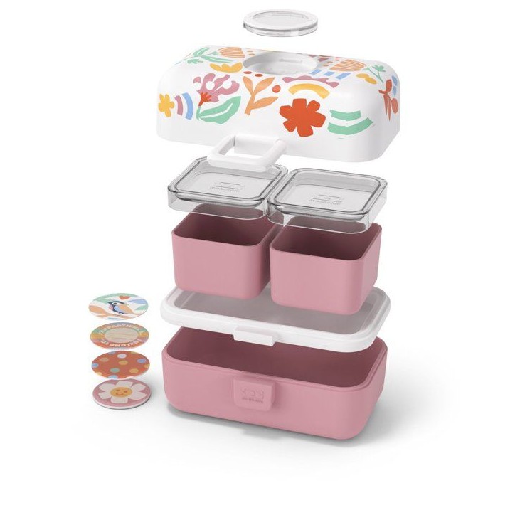 Lunch Box Enfant - MONBENTO - 3 Compartiments - Sans BPA - MB Tresor Papercut