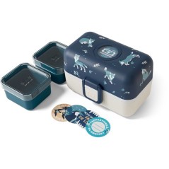 Lunch Box Enfant - MONBENTO - 3 Compartiments - Sans BPA - MB Tresor W