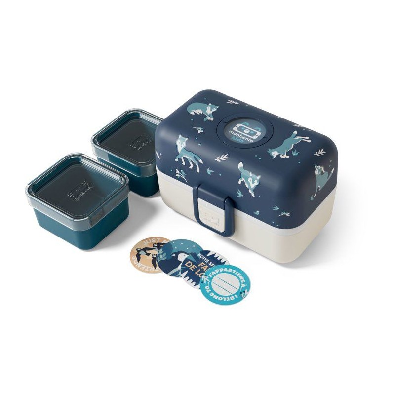 Lunch Box Enfant - MONBENTO - 3 Compartiments - Sans BPA - MB Tresor W