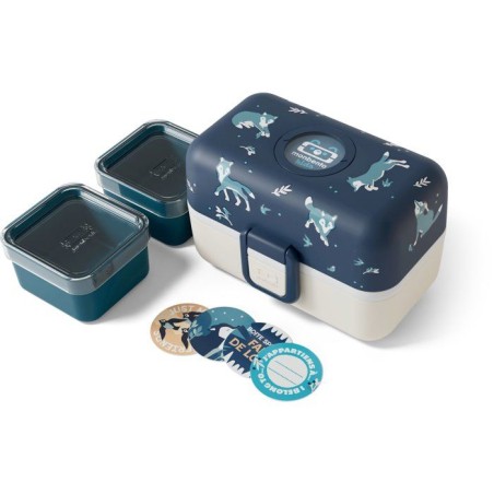 Lunch Box Enfant - MONBENTO - 3 Compartiments - Sans BPA - MB Tresor W
