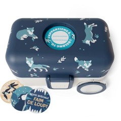 Lunch Box Enfant - MONBENTO - 3 Compartiments - Sans BPA - MB Tresor Wolf