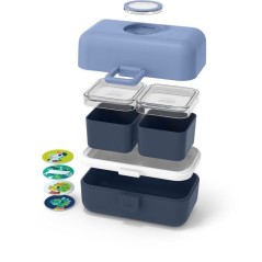 Lunch Box Enfant - MONBENTO - 3 Compartiments - Sans BPA - MB Tresor B