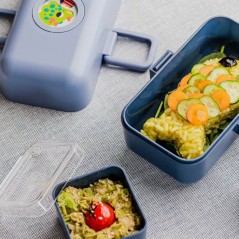 Lunch Box Enfant - MONBENTO - 3 Compartiments - Sans BPA - MB Tresor B