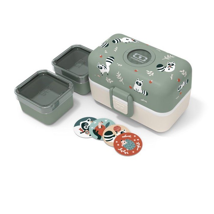 Lunch Box Enfant - MONBENTO - 3 Compartiments - Sans BPA - MB Tresor Raccoon Lunch Box Enfant - MONBENTO - 3 Compartiments - Sans BPA - MB Tresor Raccoon