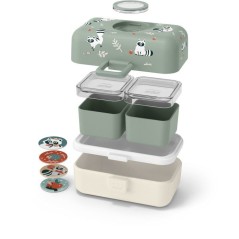 Lunch Box Enfant - MONBENTO - 3 Compartiments - Sans BPA - MB Tresor R
