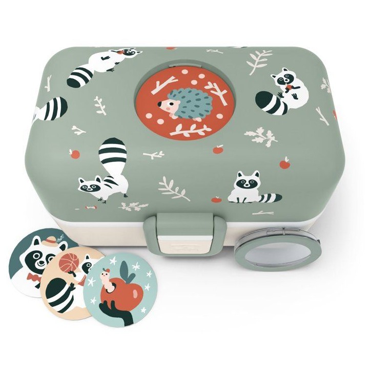Lunch Box Enfant - MONBENTO - 3 Compartiments - Sans BPA - MB Tresor Raccoon Lunch Box Enfant - MONBENTO - 3 Compartiments - Sans BPA - MB Tresor Raccoon