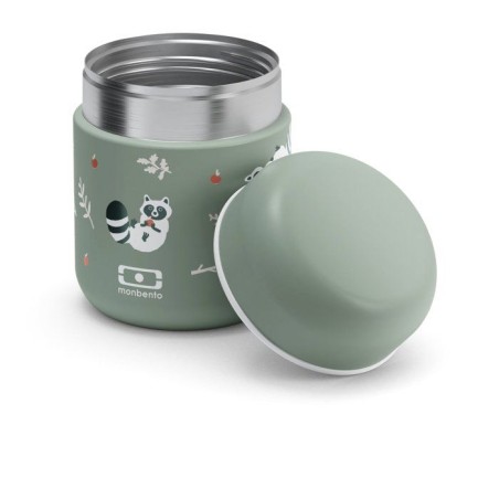 Petite Lunch Box Isotherme - MONBENTO - Boîte repas hermétique - Garde le repas chaud/frais jusqu'a 5h - MB Capsule Raccoon