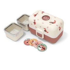 Lunch Box Enfant - MONBENTO - 3 Compartiments - Sans BPA - MB Tresor F