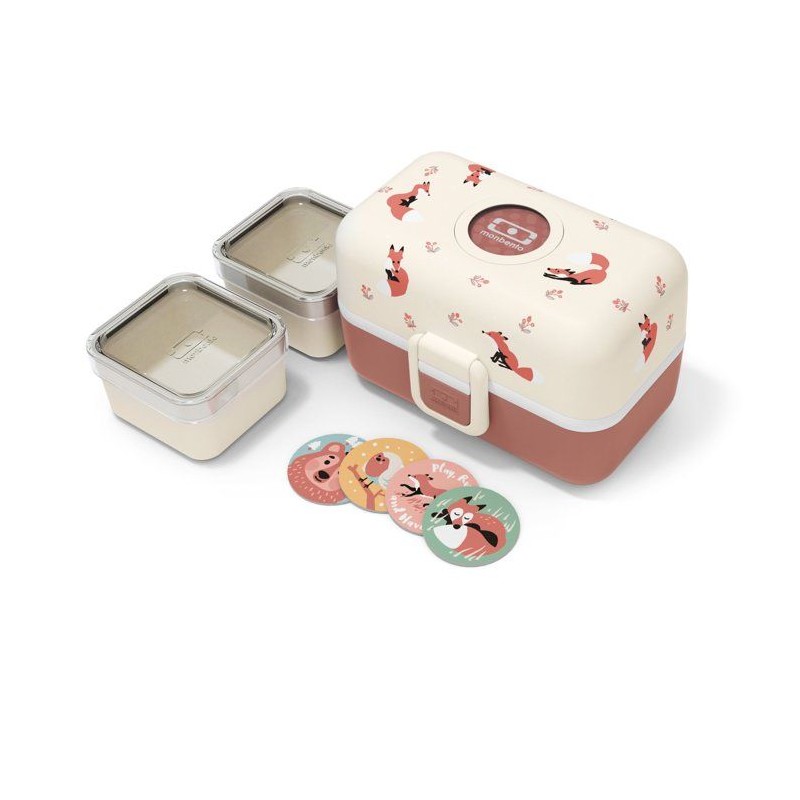 Lunch Box Enfant - MONBENTO - 3 Compartiments - Sans BPA - MB Tresor F