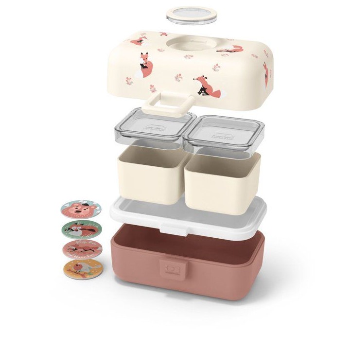 Lunch Box Enfant - MONBENTO - 3 Compartiments - Sans BPA - MB Tresor Fox Lunch Box Enfant - MONBENTO - 3 Compartiments - Sans BPA - MB Tresor Fox