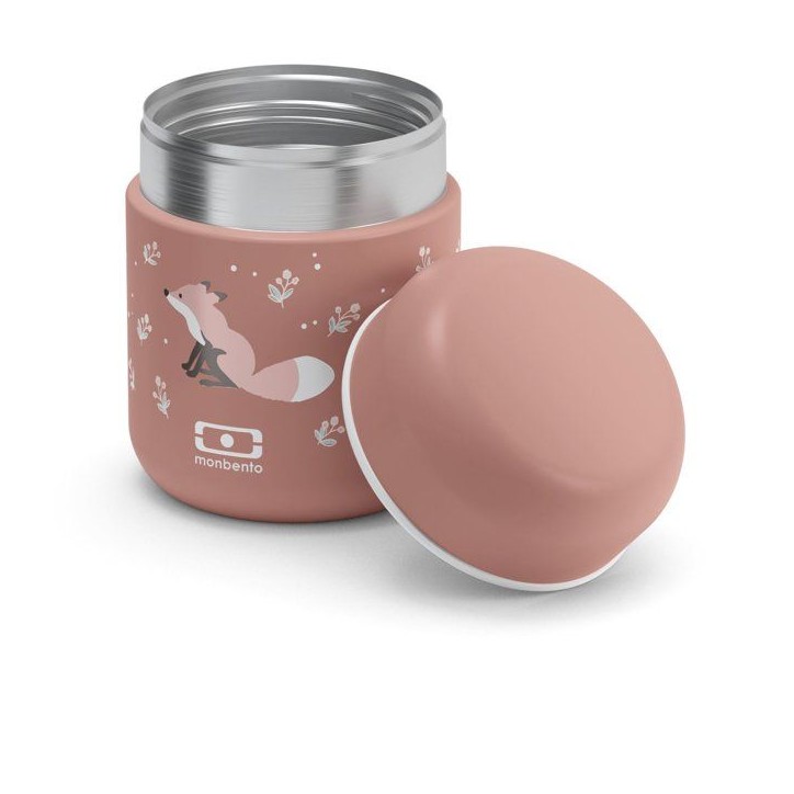 Petite Lunch Box Isotherme - MONBENTO - Boîte repas hermétique - Garde le repas chaud/frais jusqu'a 5h - MB Capsule Fox