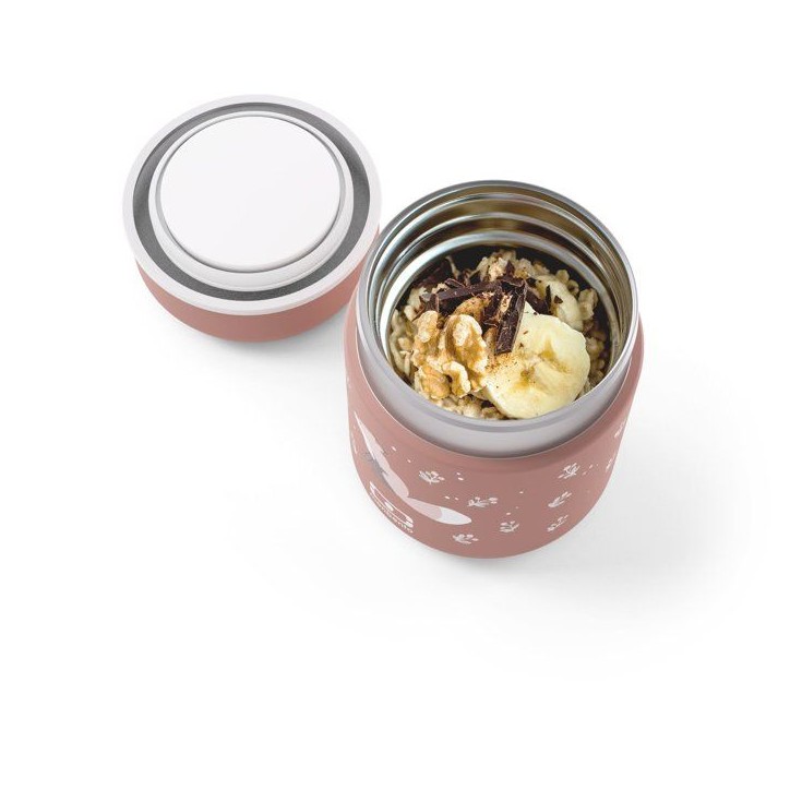 Petite Lunch Box Isotherme - MONBENTO - Boîte repas hermétique - Garde le repas chaud/frais jusqu'a 5h - MB Capsule Fox