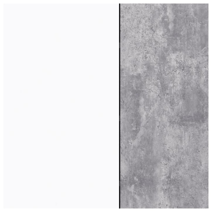 Armoire a chaussures MISCA - Style contemporain effet béton et blanc mat - L 69 cm