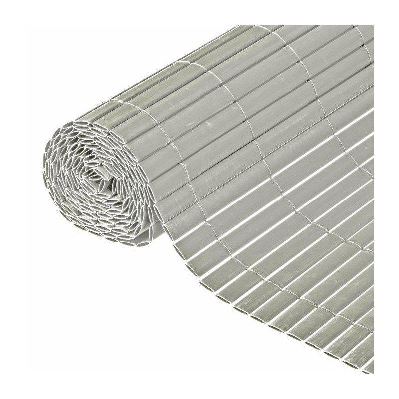 Canisse PVC double face - NATURE - 10 mm - Taupe - 3 x 1 m