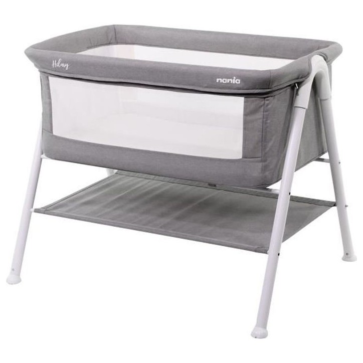 Berceau bébé NANIA HILLARY - Des la naissance - 9 Kg max - Matelas 3cm d'épaisseur inclus - Espace de rangement sous le berce Berceau bébé NANIA HILLARY - Des la naissance - 9 Kg max - Matelas 3cm d'épaisseur inclus - Espace de rangement sous le berce