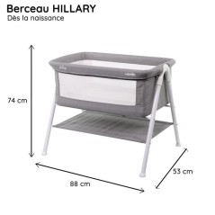 Berceau bébé NANIA HILLARY - Des la naissance - 9 Kg max - Matelas 3