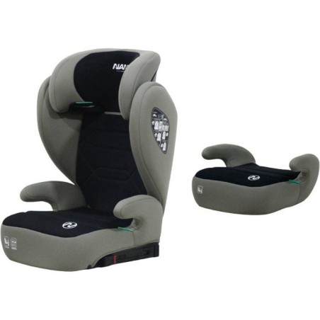 Siege auto - NANIA - Belem - Groupe 2/3 - I-size - 100/150 cm - 4 a 12 ans - Protection Latérale - Appui-tete Réglable - Noir