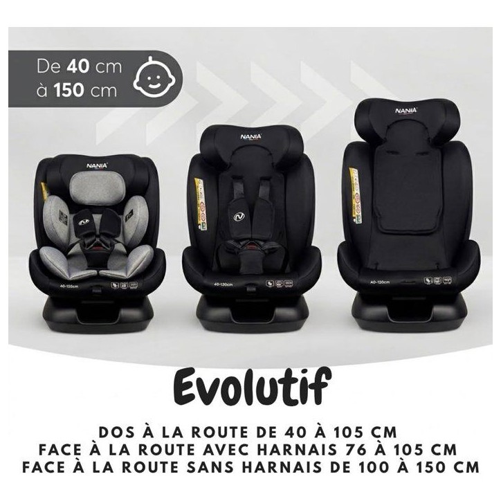 Siege auto enfant - Nania - Prato Evol - 40-150 cm - I-Size - Inclinable