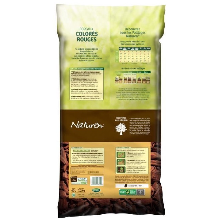 Copeaux Colorés Rouges - NATUREN - 40L Copeaux Colorés Rouges - NATUREN - 40L