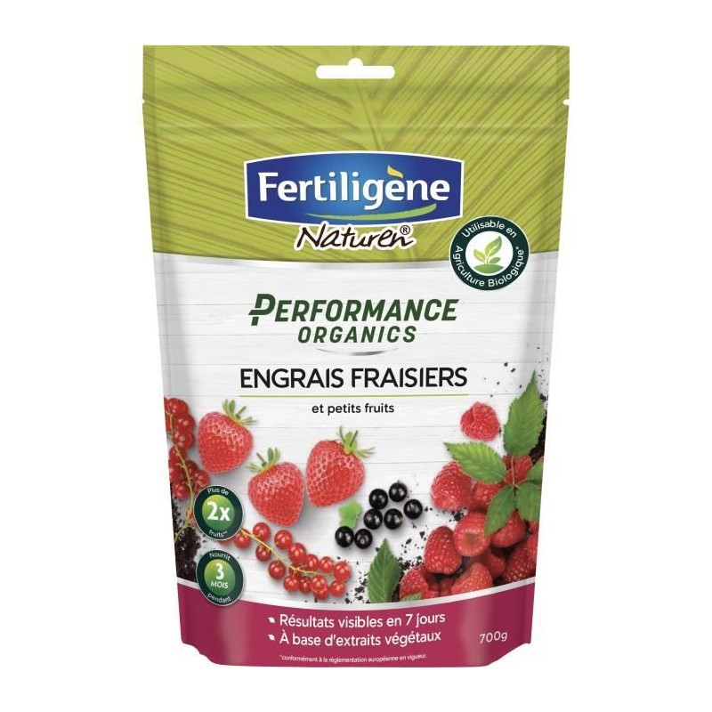 FERTILIGENE Engrais Performance Organics Fraisiers et Petits Fruits -