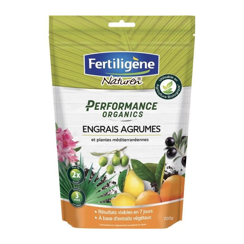 FERTILIGENE Engrais Performance Organics Agrumes, Plantes Méditerran