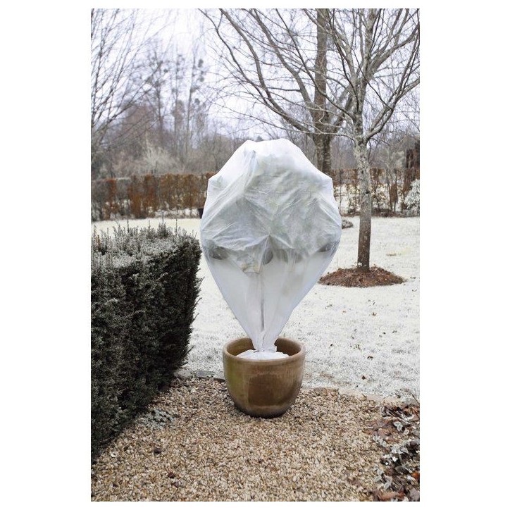 Housse d'hivernage - NATURE - Diametre 48 cm - Hauteur 75 cm - Blanc - 30 g/m²