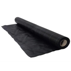 Toile de paillage paysages noire 2,10 x 25 m, traité anti UV, 100 g/m² - Bâche de sol anti mauvaises herbes
