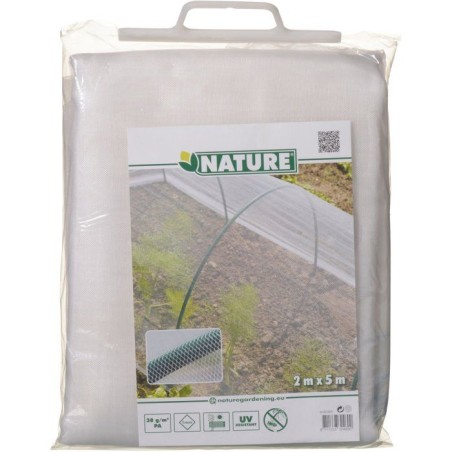 Voile anti-insecte - NATURE - 2 x 10 m - 1,8 x 1,8 mm - 38g/m² - Blan