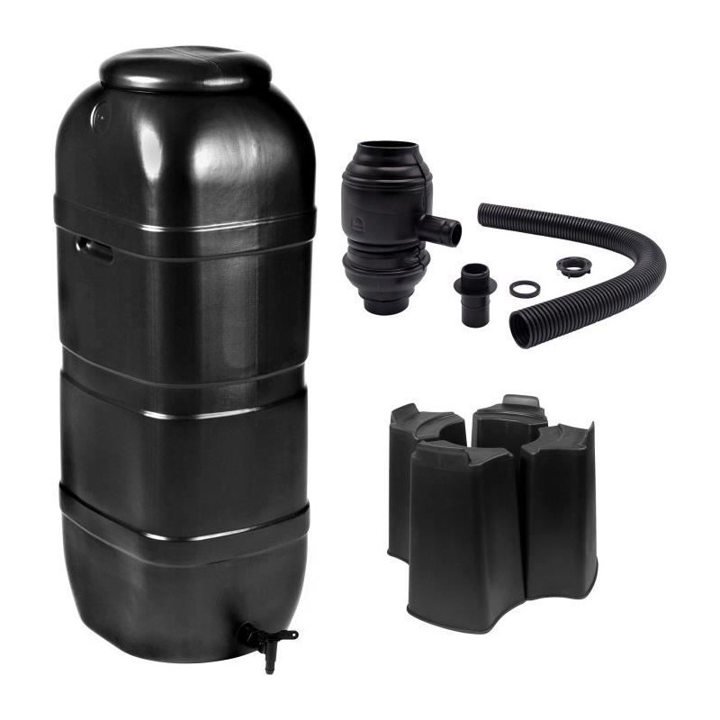 NATURE Récupérateur d'eau kit - 100 litres - Forme colonne - Traité