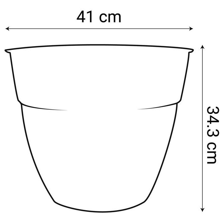 Pot de fleur Rond - EDA - Osaka - Ø 40 cm - 28,3 L - Intérieur/Extérieur - Ø 41 x H.34,3 cm - Orange Terre Battue Pot de fleur Rond - EDA - Osaka - Ø 40 cm - 28,3 L - Intérieur/Extérieur - Ø 41 x H.34,3 cm - Orange Terre Battue